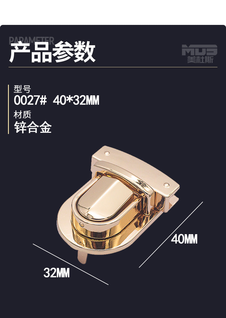 Bag Hardware Accessories Handbag Duck Tongue Lock Clasp Purse Closure Lock-48