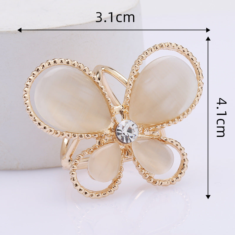 Spot Real Gold Electroplating White Orange Black Enamel Scarf Buckle Cross Bow Scarf Jewelry Scarf Shawl Buckle-49