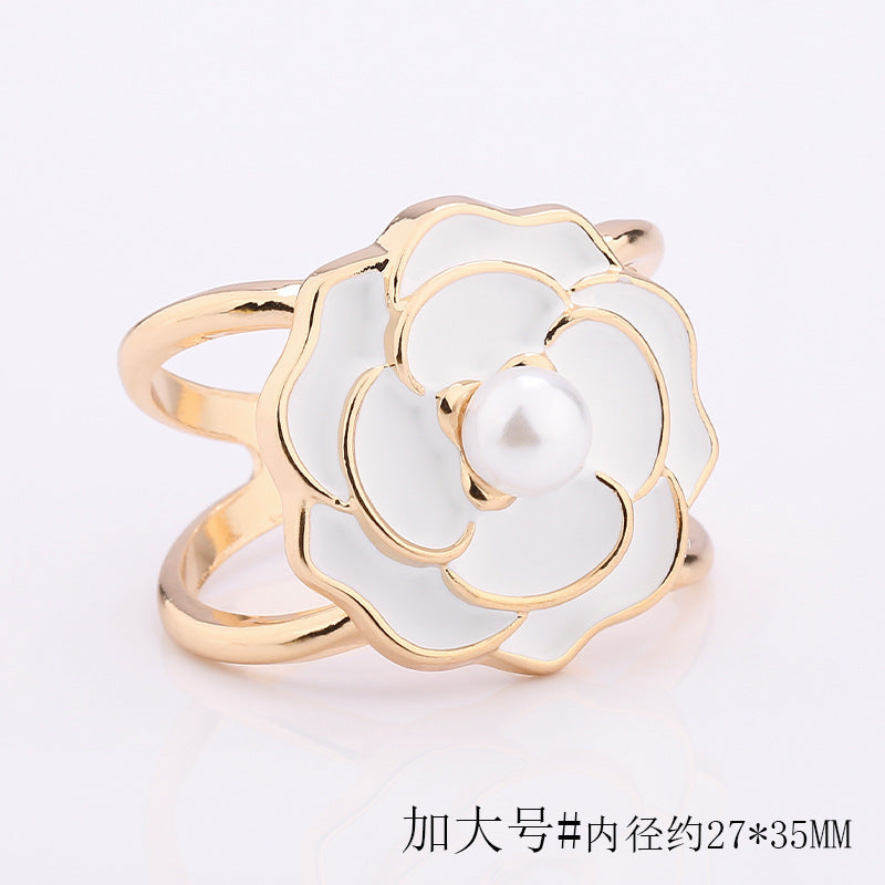 Spot Real Gold Electroplating White Orange Black Enamel Scarf Buckle Cross Bow Scarf Jewelry Scarf Shawl Buckle-49