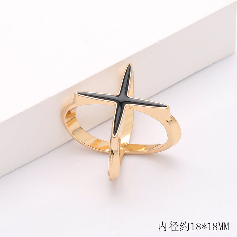 Spot Real Gold Electroplating White Orange Black Enamel Scarf Buckle Cross Bow Scarf Jewelry Scarf Shawl Buckle-49