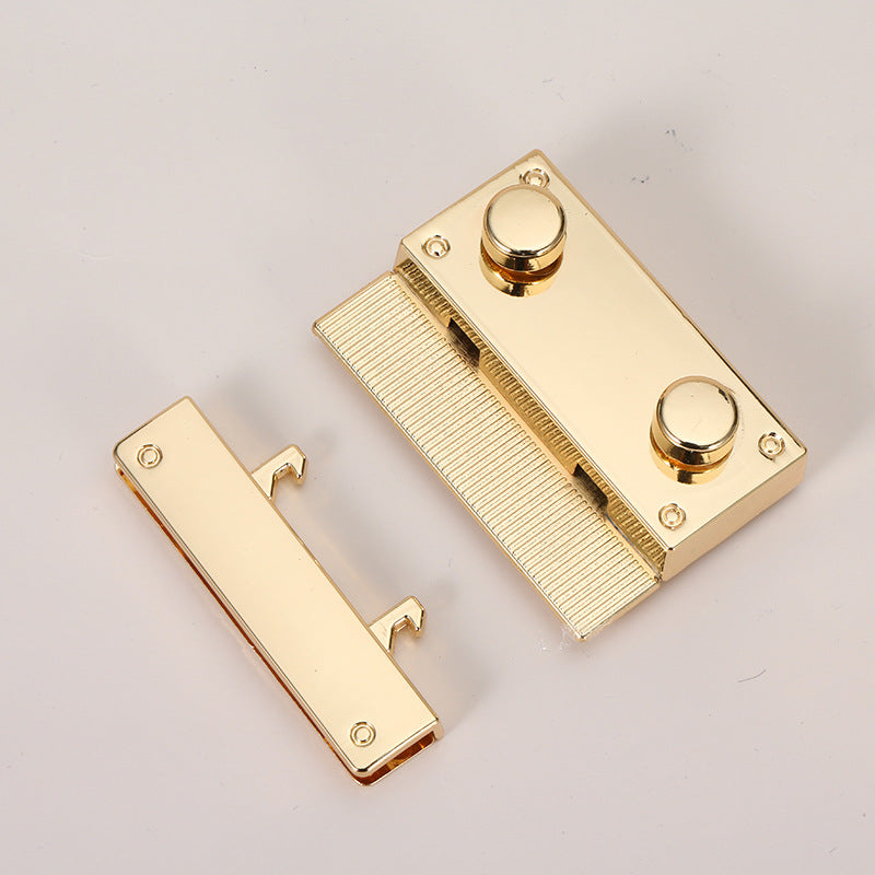 Wholesale Decorative Zinc Alloy Metal Push Lock Logo Custom Closures Bag Press Handbag Lock Hardware For Bags-49