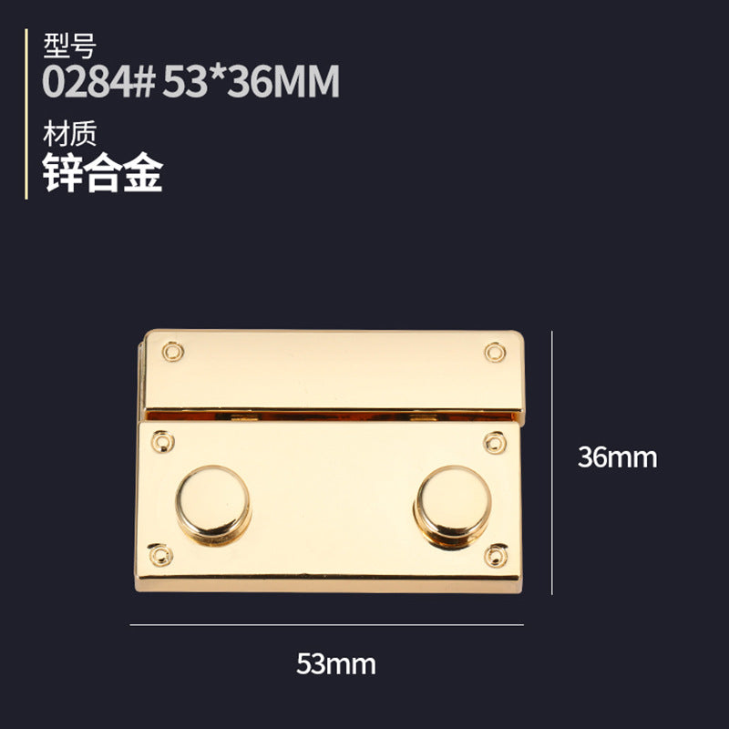 Wholesale Decorative Zinc Alloy Metal Push Lock Logo Custom Closures Bag Press Handbag Lock Hardware For Bags-49