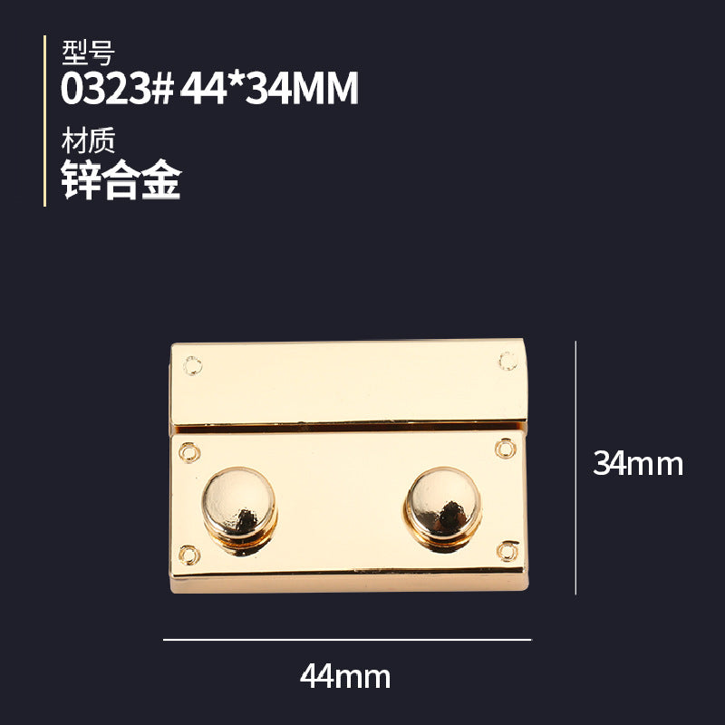 Wholesale Decorative Zinc Alloy Metal Push Lock Logo Custom Closures Bag Press Handbag Lock Hardware For Bags-49