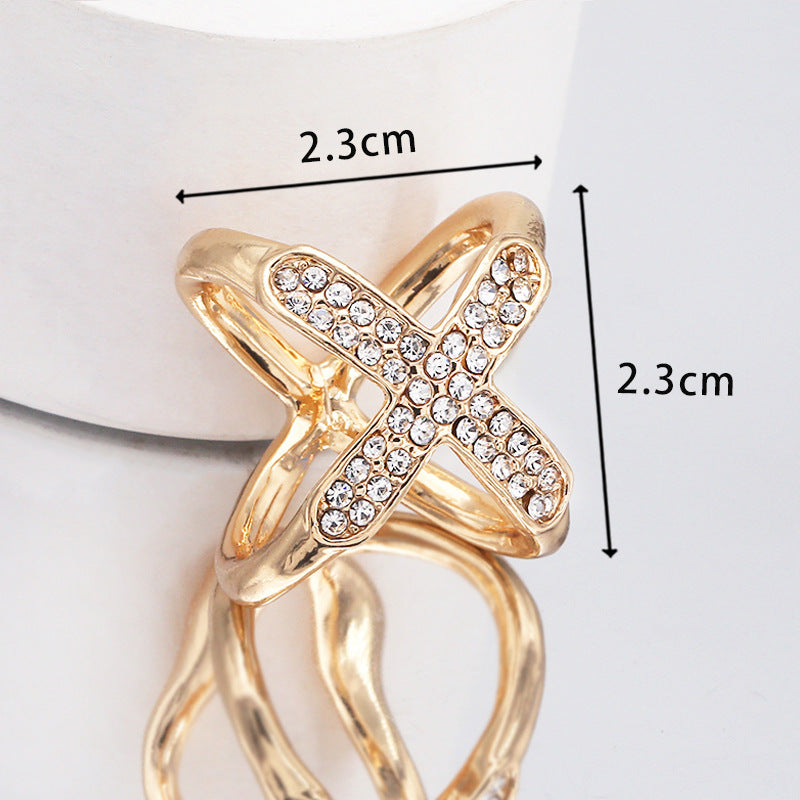Spot Real Gold Electroplating White Orange Black Enamel Scarf Buckle Cross Bow Scarf Jewelry Scarf Shawl Buckle-49
