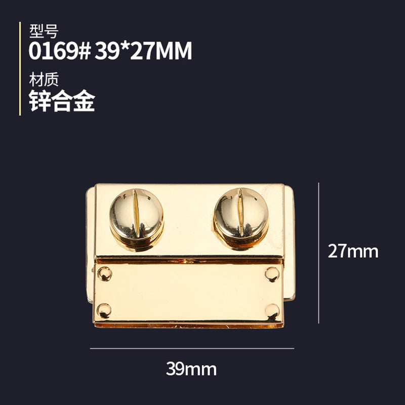 Wholesale Decorative Zinc Alloy Metal Push Lock Logo Custom Closures Bag Press Handbag Lock Hardware For Bags-49
