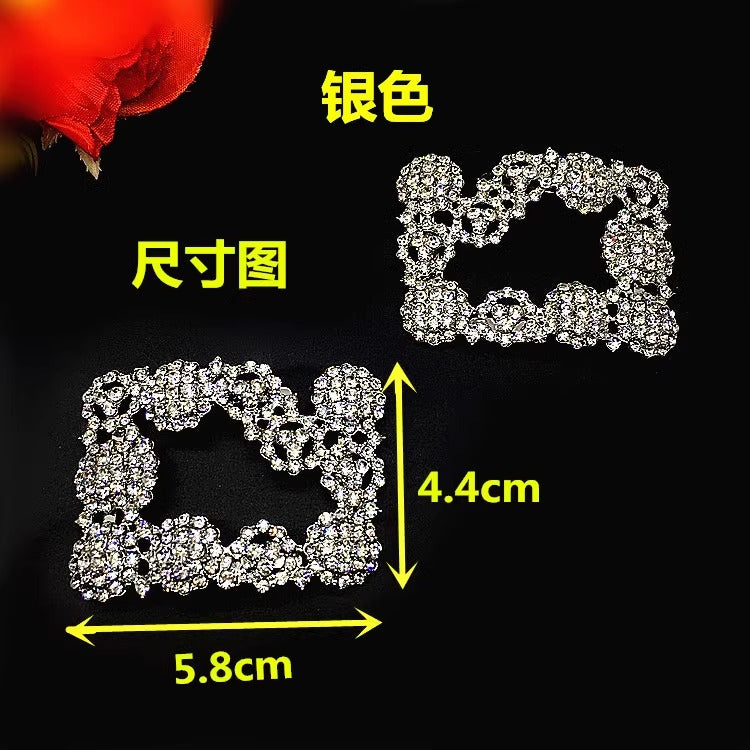 Rhinestone Shoe Clips Ladies High Heel Shoe Ornament With Prong Crystal Shoe Buckle Accessories-89