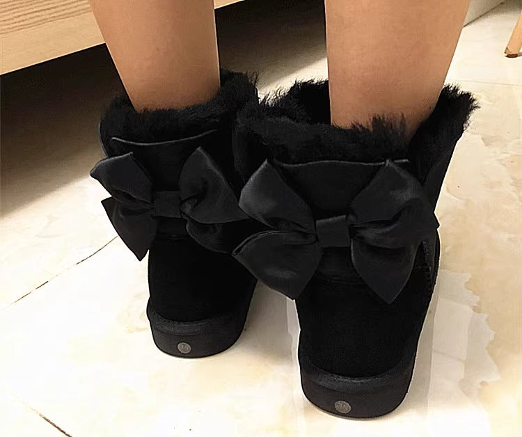 Japanese and Korean Style Classic Bow buckle for Girls Sweet European shoes-129