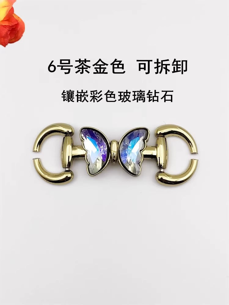 Factory Wholesale Hardware Crafts Chain Buckle Gold Metal Horse Bit Shoe Buckles-29