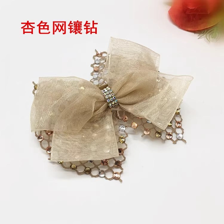 2023 Fashion Rhinestone Mesh Appliques Diy Shoe Accessories Bow butterfly Shoe Decoration Crystal Shoes Appliques-107