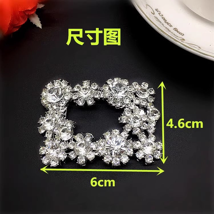 Fashion Strass Rhinestone Metal Shoe Accessories Ornament for Women High Heel Decoration-80