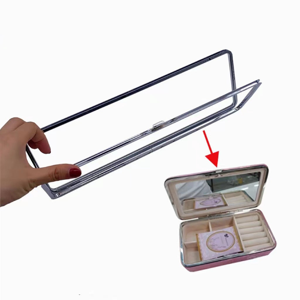 High Quality 7.9 Inch Gold Square Shape Kiss Lock Frames Clutch Box Frame-109