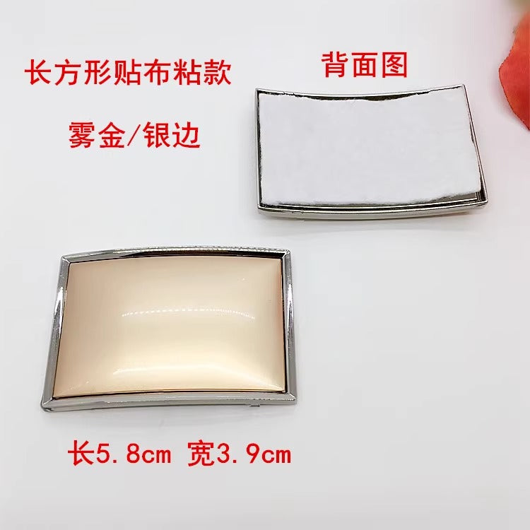 Square zinc alloy simple and elegant shoe buckle for women's shoes-116