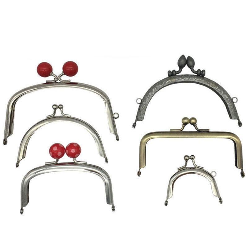 Stock Supply 16.5cm 6 Colors High Quality Round Ball Clasp Metal Bag Frame-37