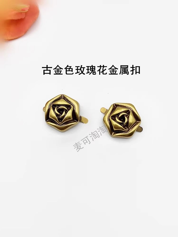 Small Metal Rhinestone Shoe Buckles Upper Side Decorative Shoe Tag for Shoe Hook Accessories-17