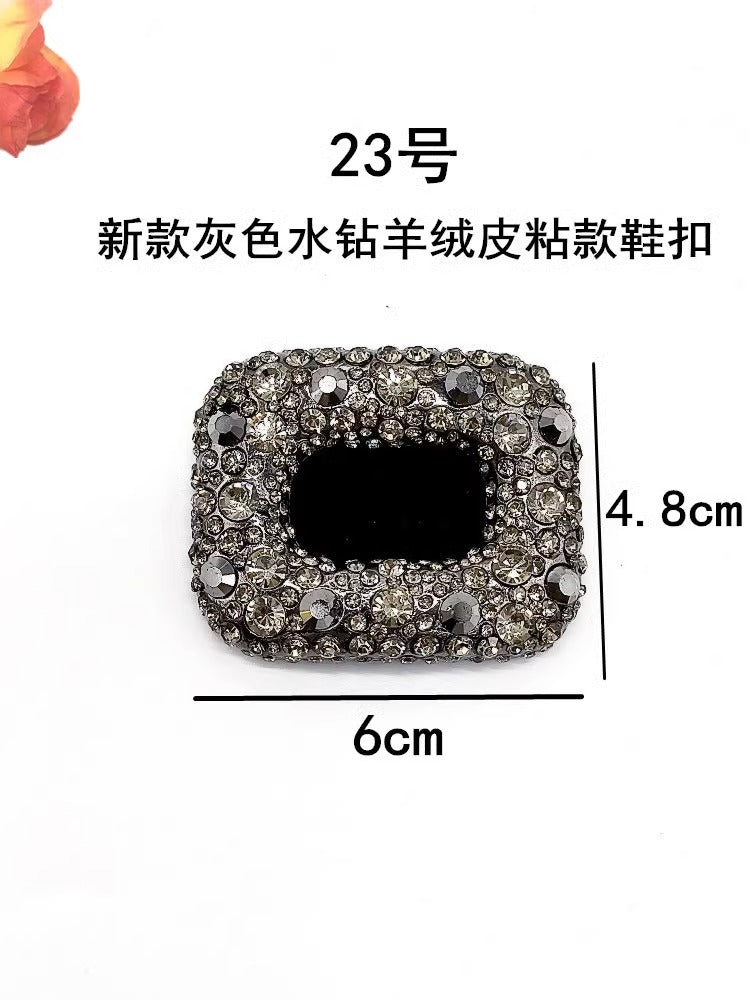 Factory Stock Many Different Styles Silver Gold Metal Color Alloy with Shining Crystal Glass Women High Heel Shoe Clips Trims-6