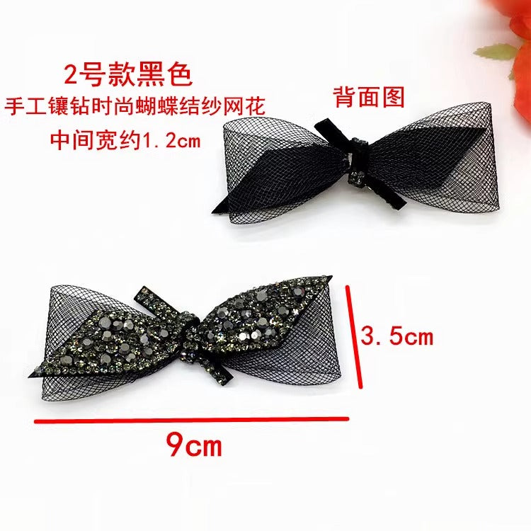 High Quality Sandal Rhinestone Ladies Sandals Upper Accessories butterfly Shoe Parts Accessories Decoration Accessories-5