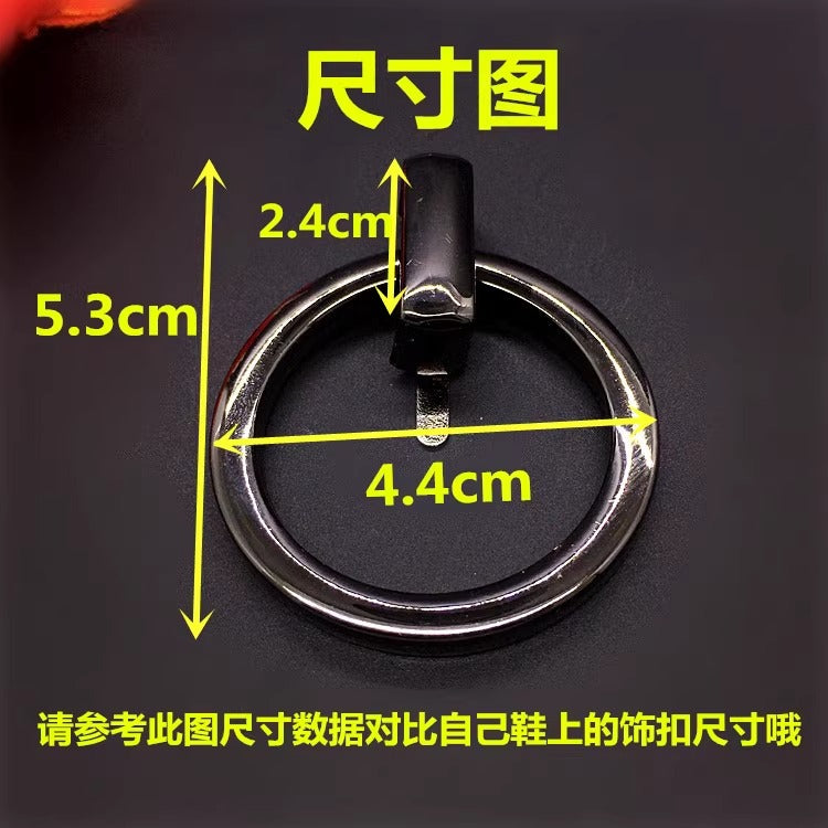 Simple ring shoe buckle-77