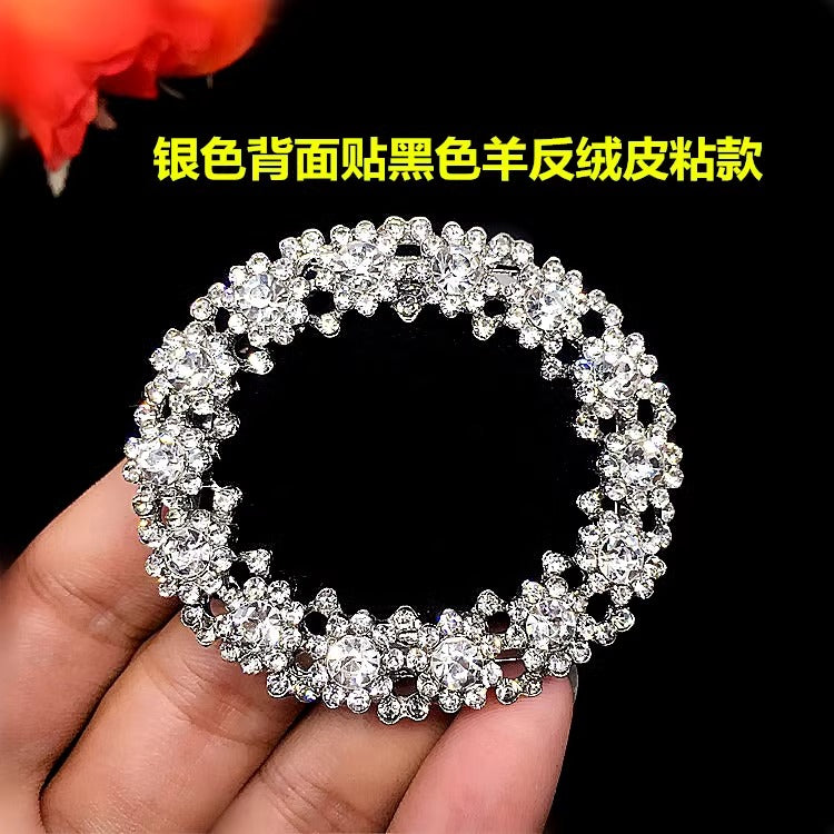 New Ins Style Full-diamond Hollow Flower shoes buckle Gold Plated Female Diamond shoes buckle for Women-88