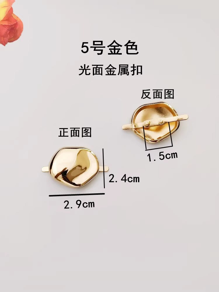 Metal Shoe Decorative Accessories Rhinestones Rivet Buckle with Hook for Easy Shoe Fastening-19