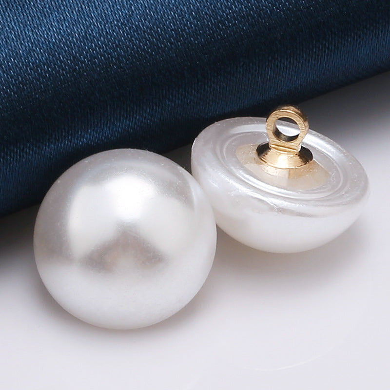 Hot Selling Round Button Pearl, Plastic Pearl Button-5