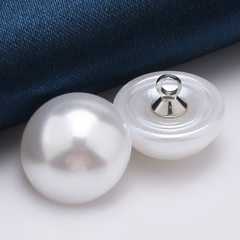 Hot Selling Round Button Pearl, Plastic Pearl Button-5