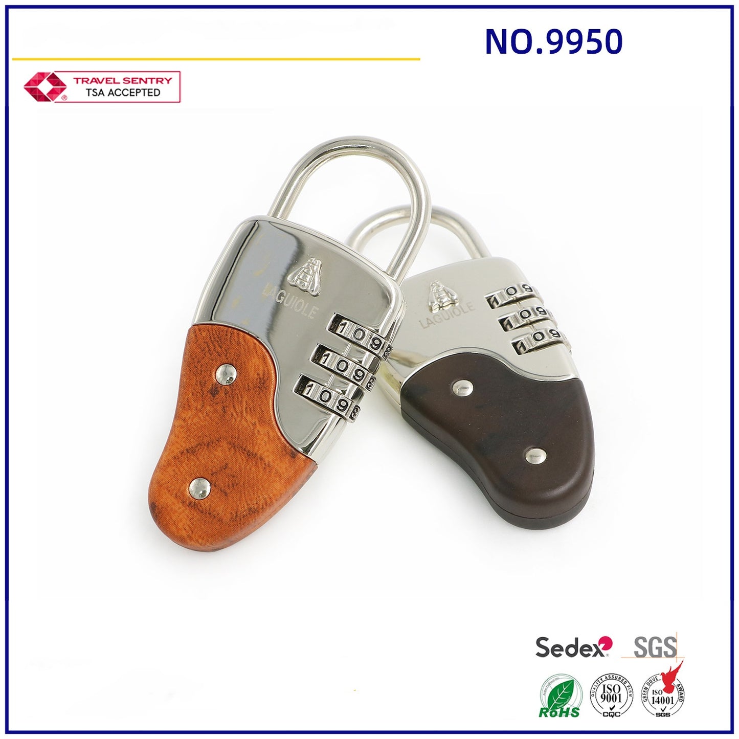 Good quality Resettable 3 Digit Combination Luggage Padlocks-5