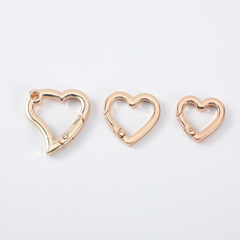 Heart Shape O Ring Leather Bag Handbag Belt Strap Buckle Carabiner Connect Key Dog Chain Snap Clasp Hook-5