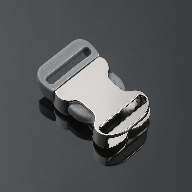 Automatic Quick Release Men Shoe Buckle Black Silver Metal Name Belt Buckles For Shoes Luggage Bags-5