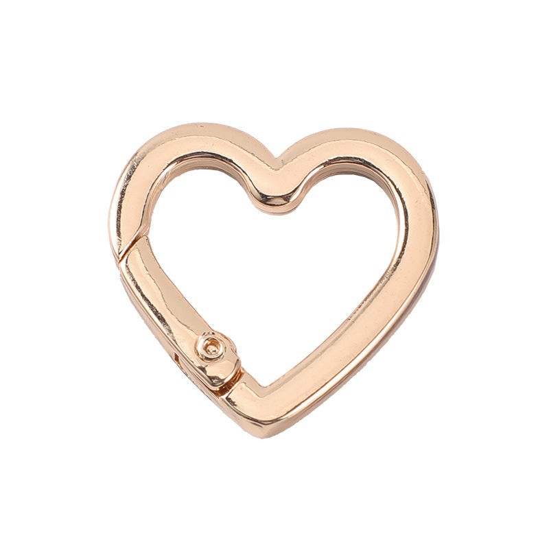 Heart Shape O Ring Leather Bag Handbag Belt Strap Buckle Carabiner Connect Key Dog Chain Snap Clasp Hook-5