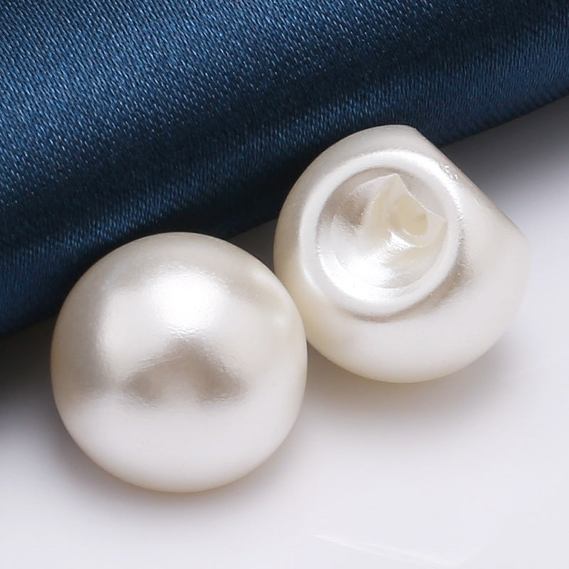 Hot Selling Round Button Pearl, Plastic Pearl Button-5