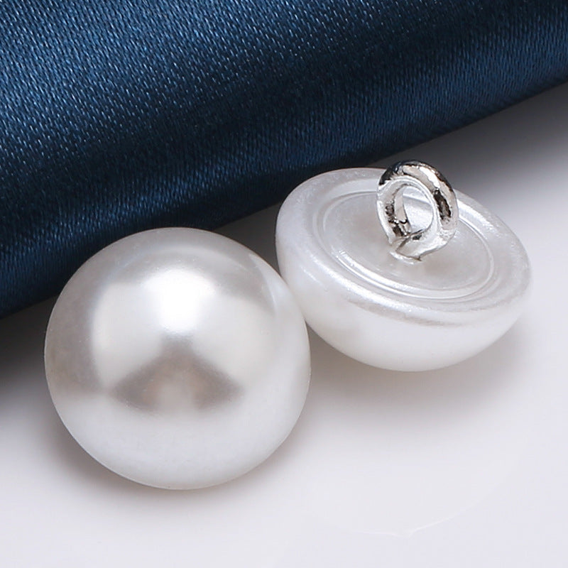 Hot Selling Round Button Pearl, Plastic Pearl Button-5