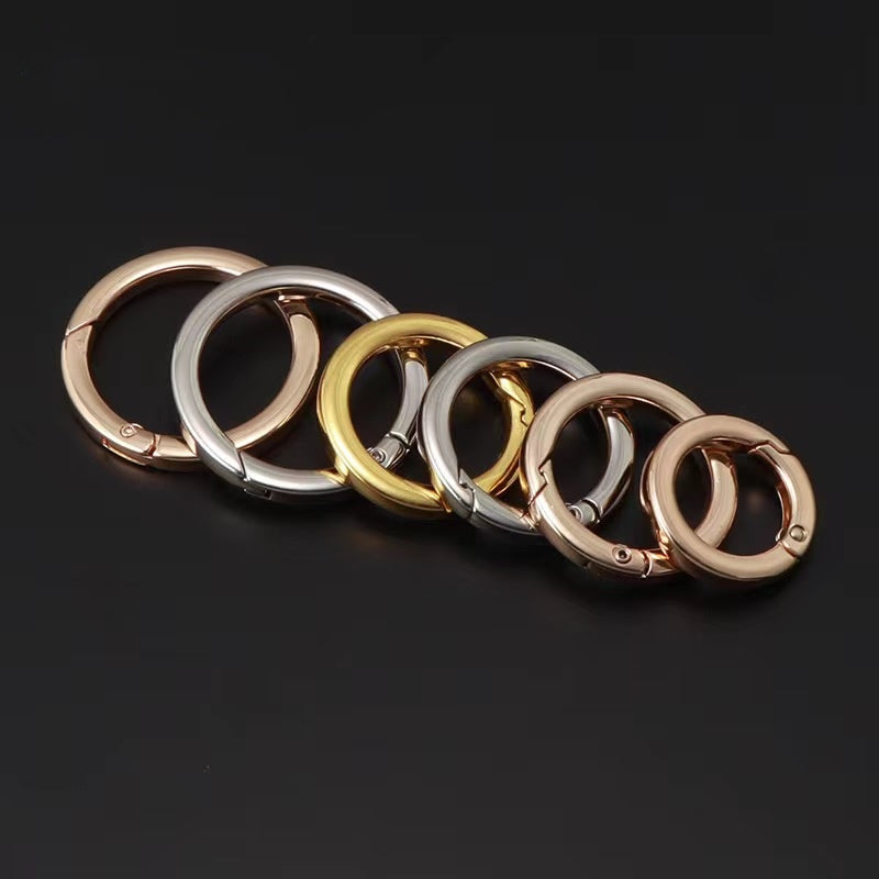 Nolvo World 32 mm inner 1.2" metal tabular fat O ring spring coil bag handle buckles handbag lock hang buckles accessories
