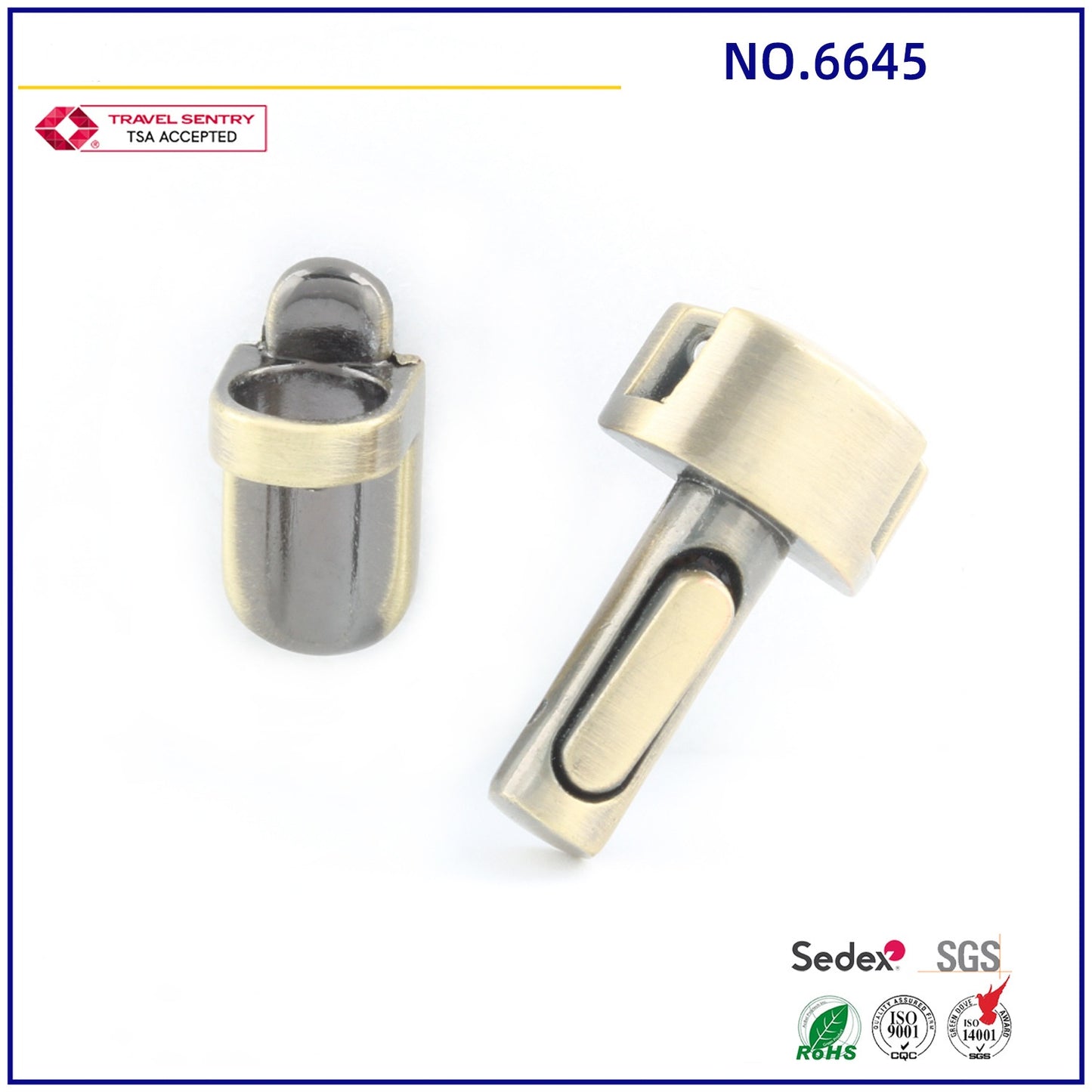 Alloy Strip Push Lock Bag Briefcase Spring Lock Snap Decorative Clasps Closure Hardware DIY leather Bag Accessories-50