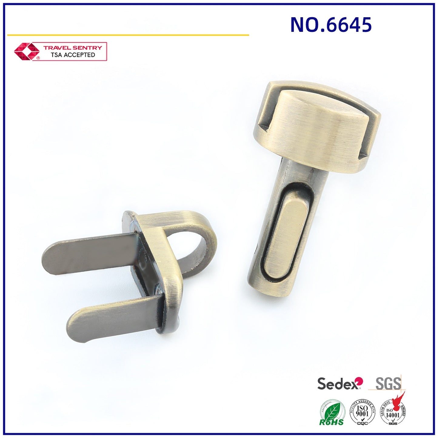 Alloy Strip Push Lock Bag Briefcase Spring Lock Snap Decorative Clasps Closure Hardware DIY leather Bag Accessories-50