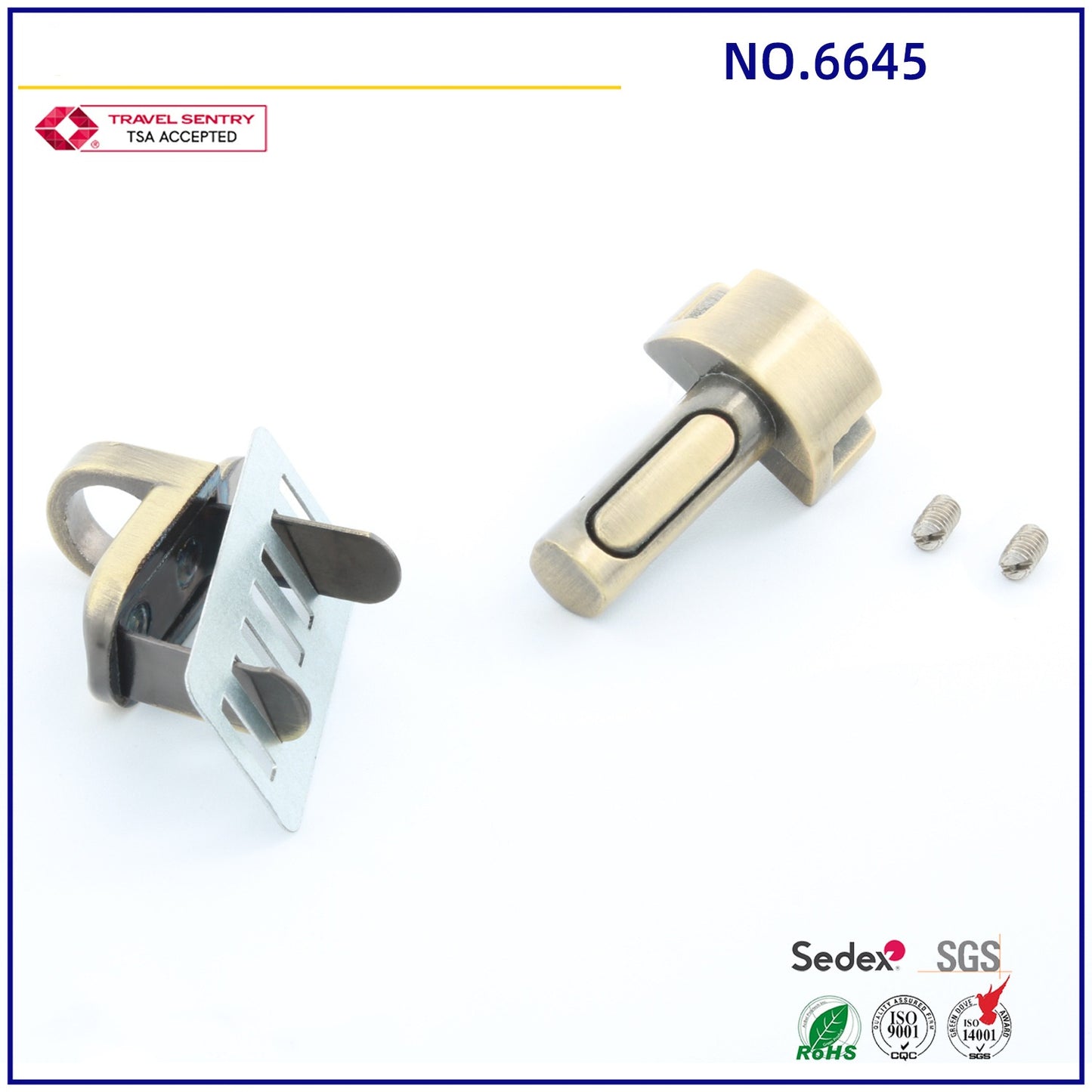Alloy Strip Push Lock Bag Briefcase Spring Lock Snap Decorative Clasps Closure Hardware DIY leather Bag Accessories-50