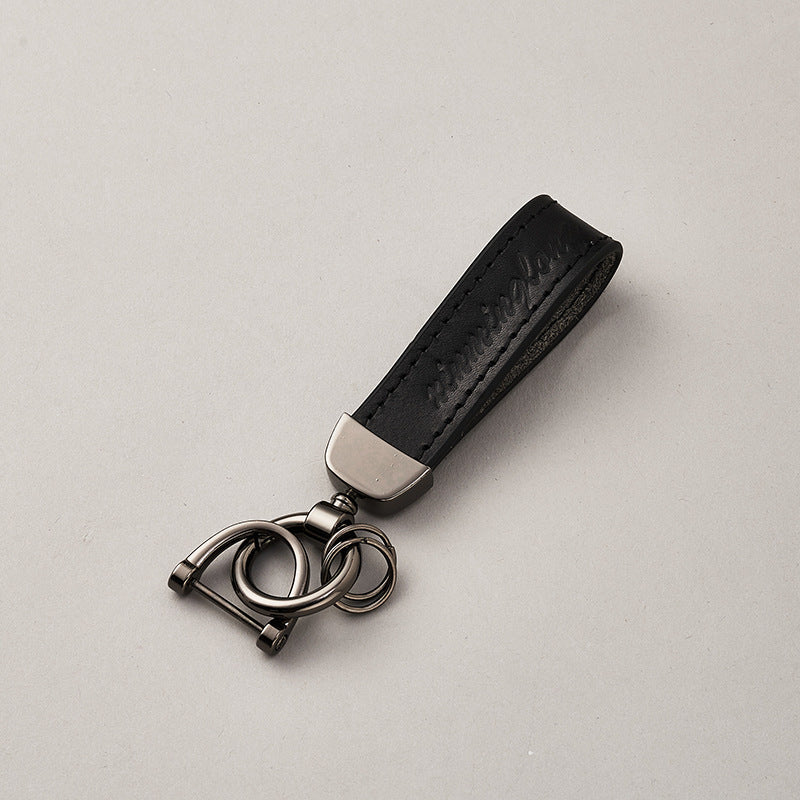 high quality emboss Pu leather wrist strap keychain with Luxury retro Business wrist strap key chain-51