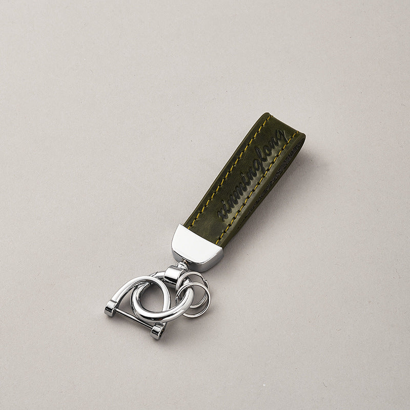 high quality emboss Pu leather wrist strap keychain with Luxury retro Business wrist strap key chain-51