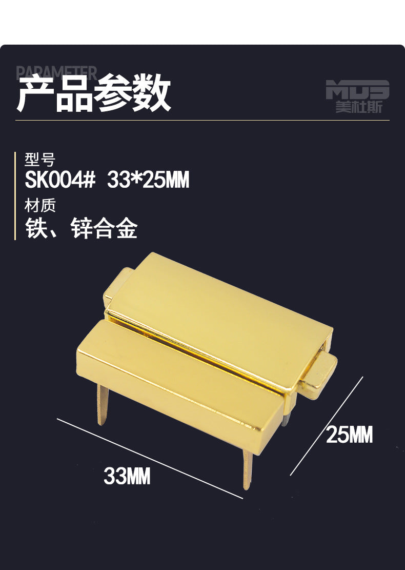 Press Push Spring Lock Decoration Closure Clasps Handbag Hardware Accessories Bag Locks-51