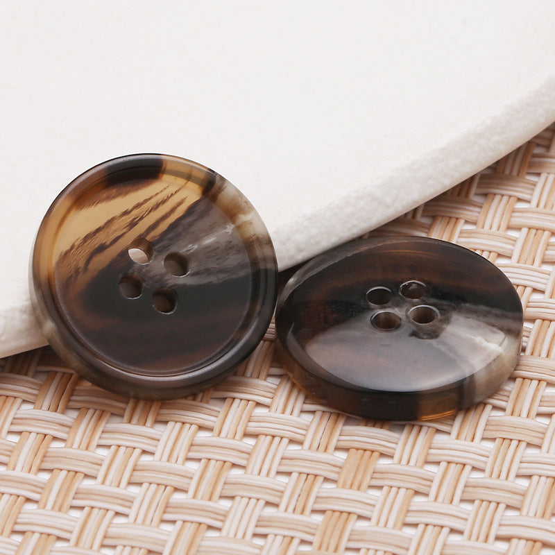 Designer Logo Brand Clothing Existing Fancy Men's Buttons Engraved White Printed LOGO Brand on Side Polo Shirt Buttons-52