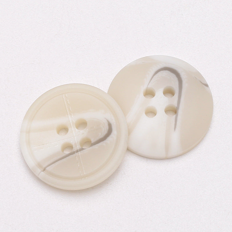 Designer Logo Brand Clothing Existing Fancy Men's Buttons Engraved White Printed LOGO Brand on Side Polo Shirt Buttons-52