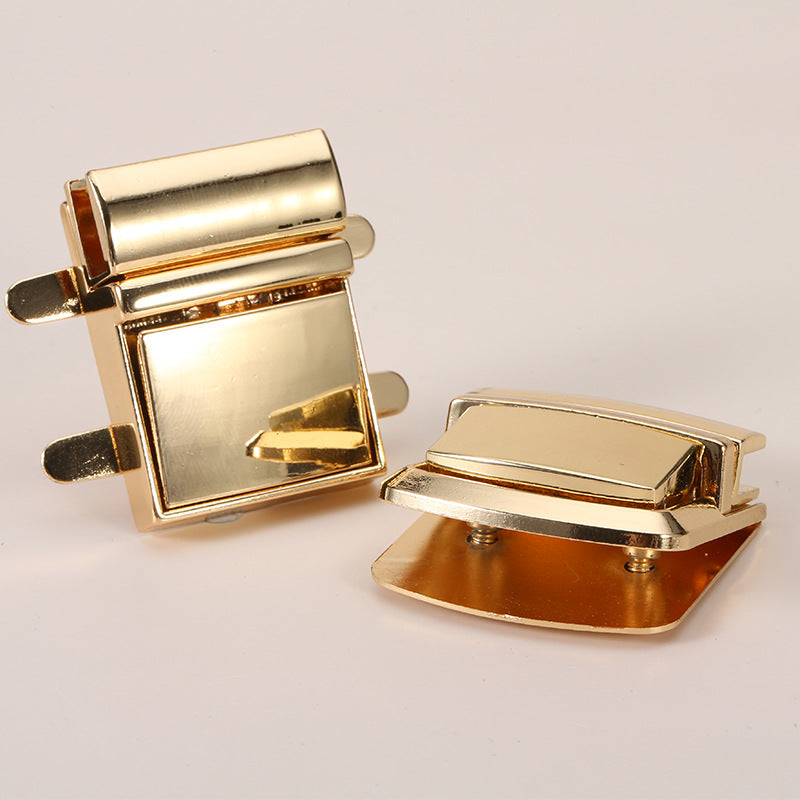 Alloy Square Push Lock Tongue Lock Clasp Buckle for Leather Craft Women Bag Handbag Purse DIY Hardware Accessories-55