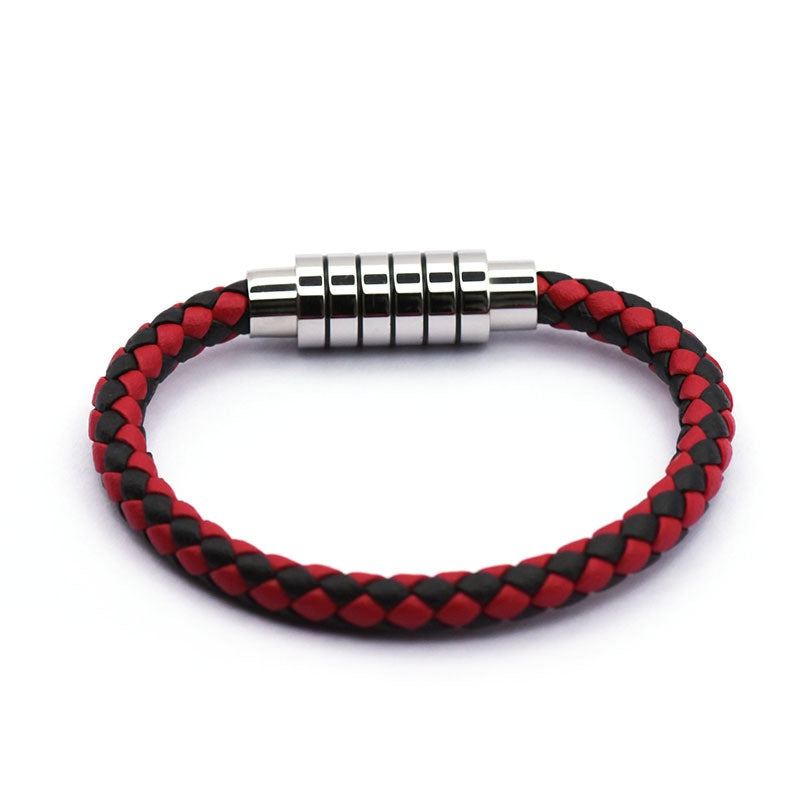 Magnetic Braided Leather Clasps Stainless Steel Jewelry Bracelets Bracelet Clasp Connectors-55
