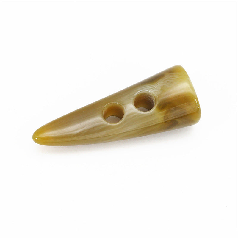 Button Manufacturer Buffalo Plastic Cow Horn Two Holes Toggle Button for Coat-57