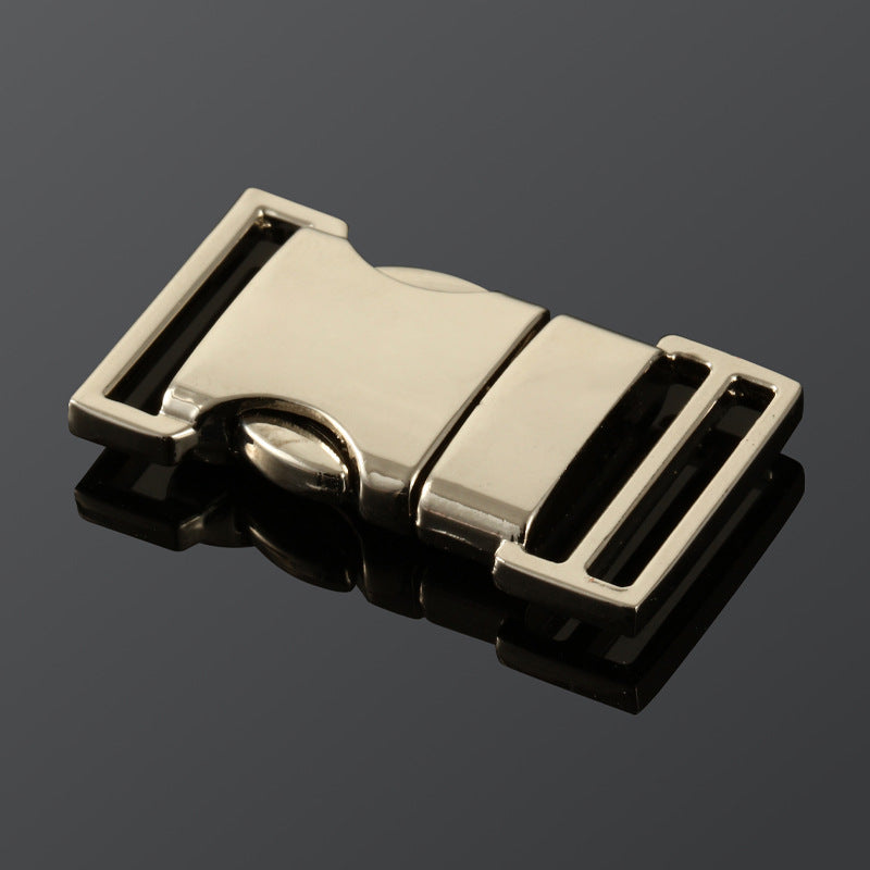 Gold metal clasp lock buckles for dog collar custom LOGO double adjuster buckles-57