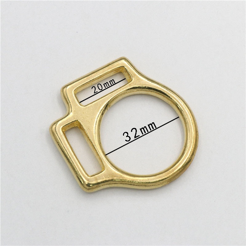 solid brass 2 way square 3 way square halter buckle 15mm 20mm 25mm-57