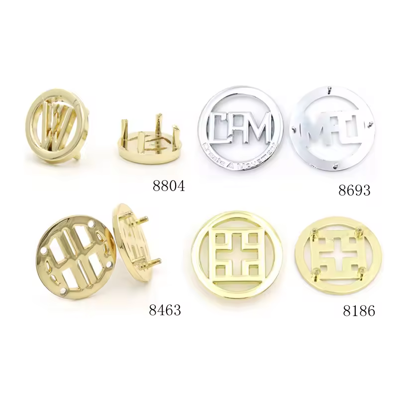 Solid Brass Purse Hardware Custom Engraved Metal Logo Label Plate for leather bag-58