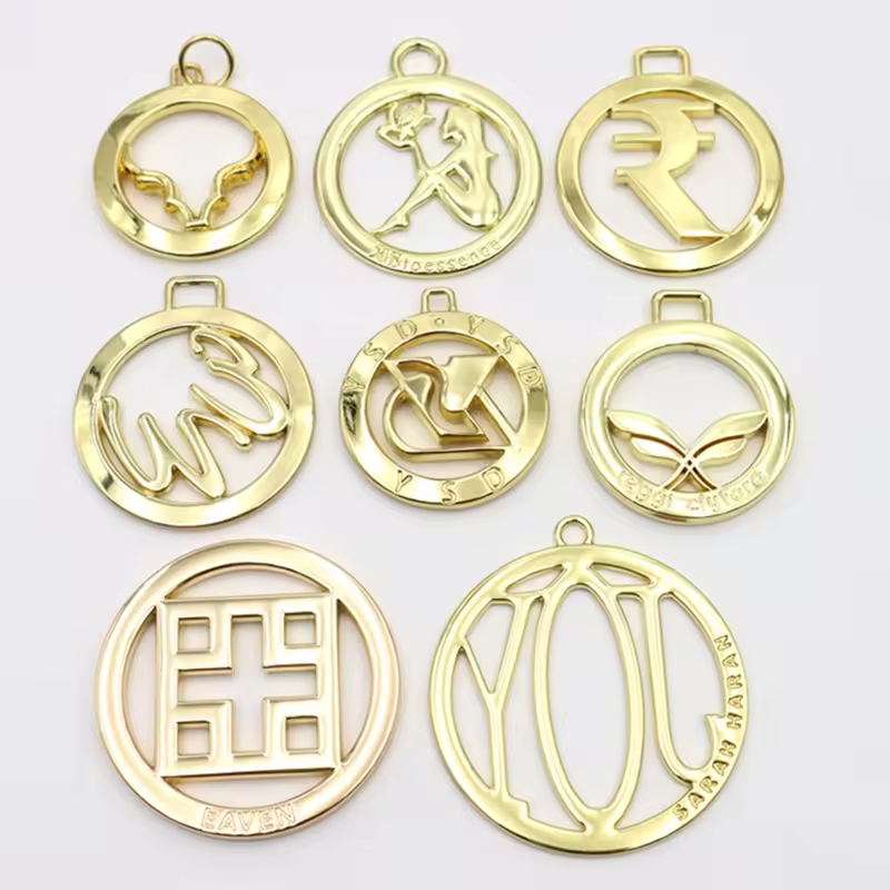 Solid Brass Purse Hardware Custom Engraved Metal Logo Label Plate for leather bag-58