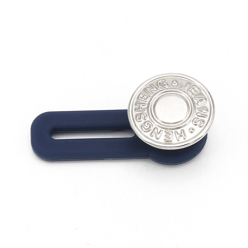 Hot Sale 1.7cm stainless steel Alphabet pentagram pattern Button Utility Women Adjustable nail free waist button-59