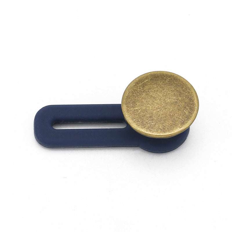 Hot Sale 1.7cm stainless steel Alphabet pentagram pattern Button Utility Women Adjustable nail free waist button-59