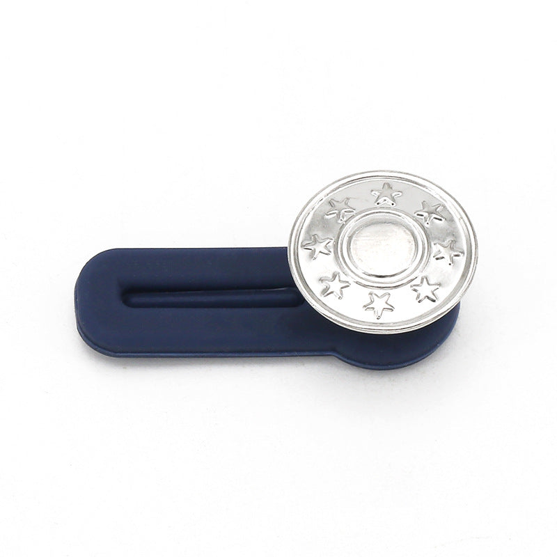 Hot Sale 1.7cm stainless steel Alphabet pentagram pattern Button Utility Women Adjustable nail free waist button-59